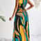 Tropical Print VNeck Maxi Dress For Women 2