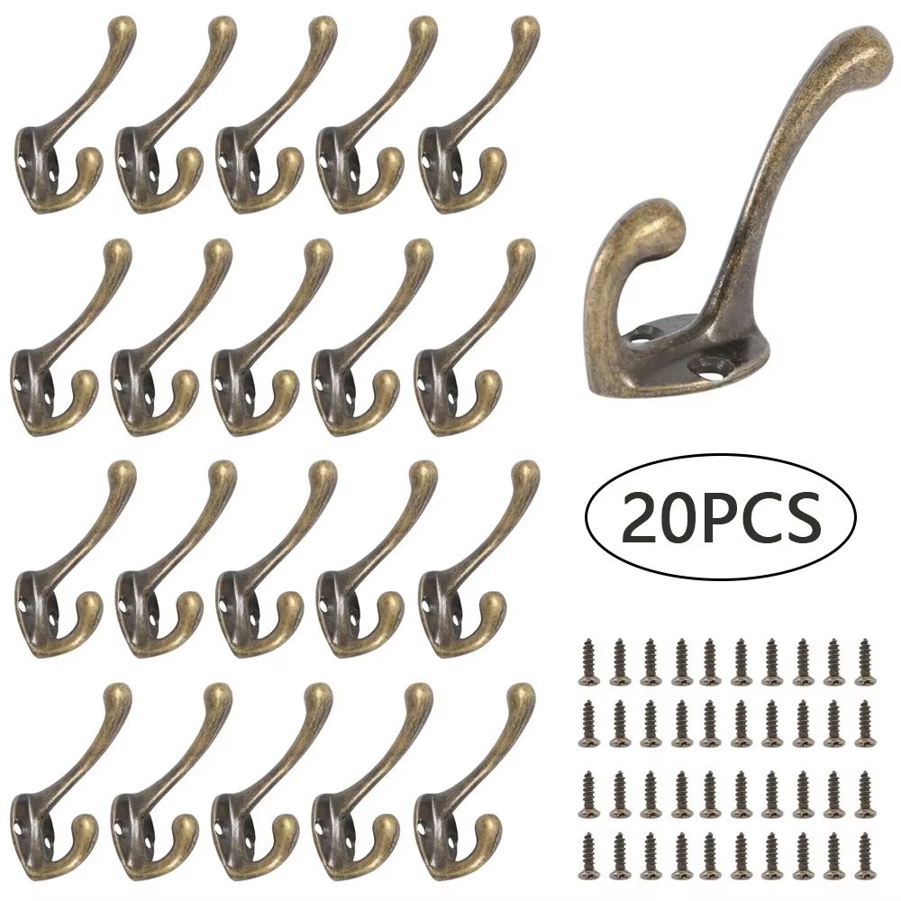 Heavy Duty Wall Mounted Coat Hooks 1020Piece Set Bronze Vintage Rack 8