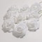 50Pack White PE Rose Artificial Flower Heads With Stems For DIY Decor 5