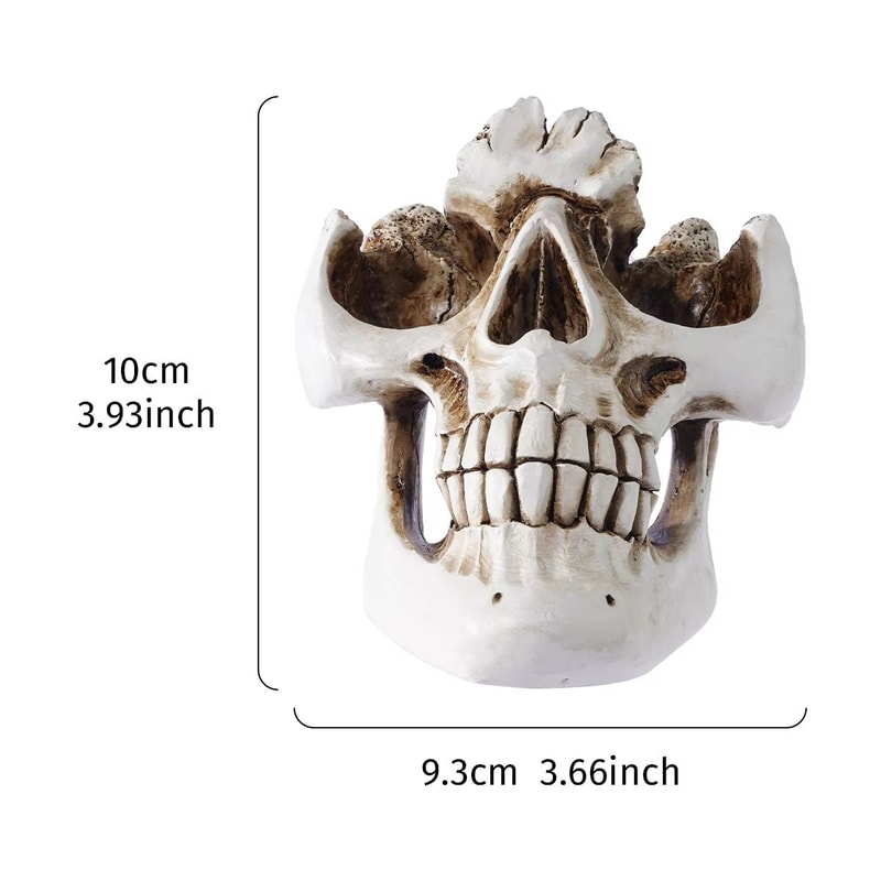 Resin Skull Shaped Glasses Storage Rack Halloween Home Decor 2