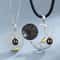 Magnetic Couple Matching Necklace Set With I Love You Projection Pendant 0