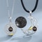 Magnetic Couple Matching Necklace Set With I Love You Projection Pendant 0