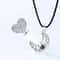Magnetic Couple Matching Necklace Set With I Love You Projection Pendant 2