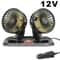 360 Adjustable TripleHead Car Fan 2Speed USB12V24V Silent Air Circulation Fan 8