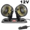 360 Adjustable TripleHead Car Fan 2Speed USB12V24V Silent Air Circulation Fan 8