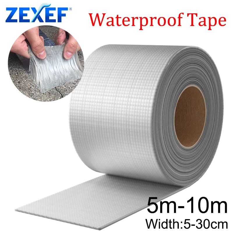 Waterproof HighTemperature Aluminum Foil Butyl Repair Tape For Wall Roof Pool And Duct Sealing 0