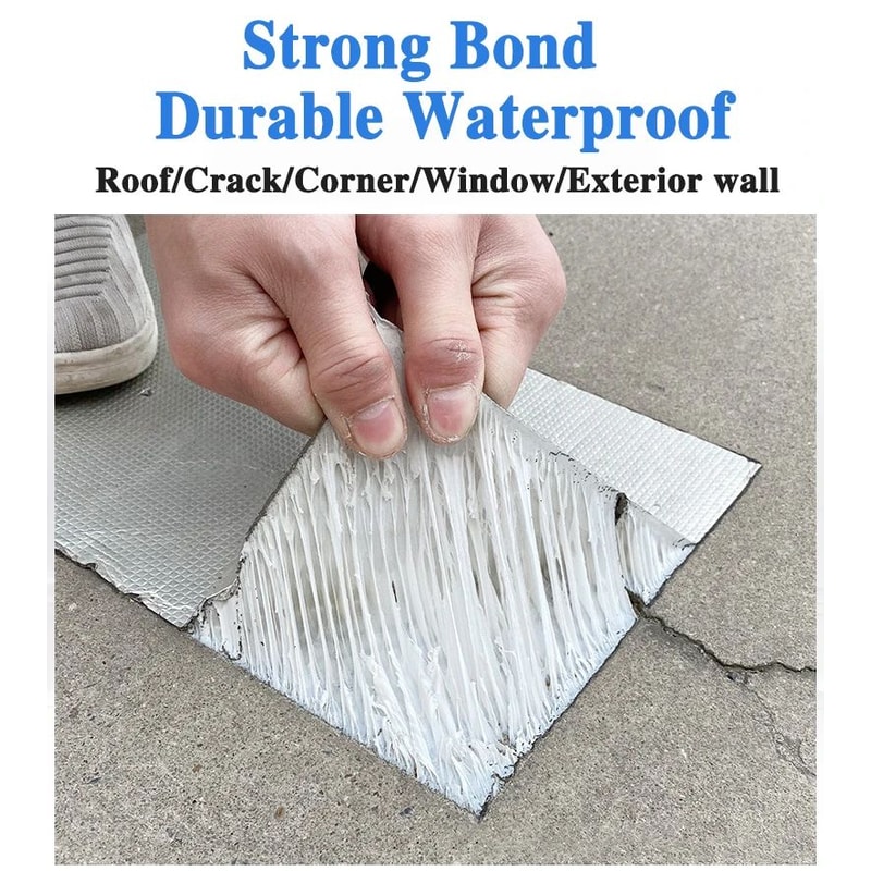 Waterproof HighTemperature Aluminum Foil Butyl Repair Tape For Wall Roof Pool And Duct Sealing 1