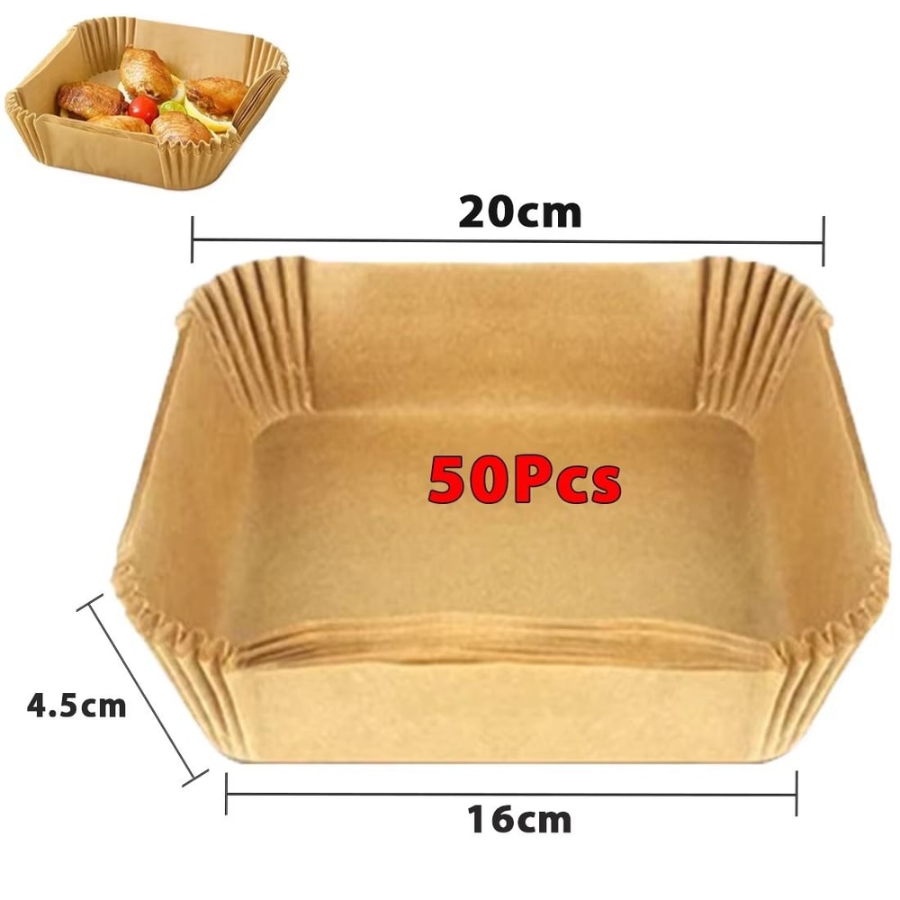 Round Disposable Air Fryer Paper Liners 50100 Pcs NonStick Waterproof Baking Accessories For Kitche 9