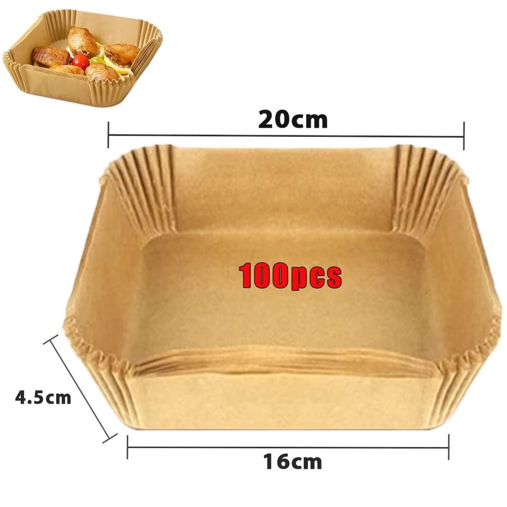 Round Disposable Air Fryer Paper Liners 50100 Pcs NonStick Waterproof Baking Accessories For Kitche 10