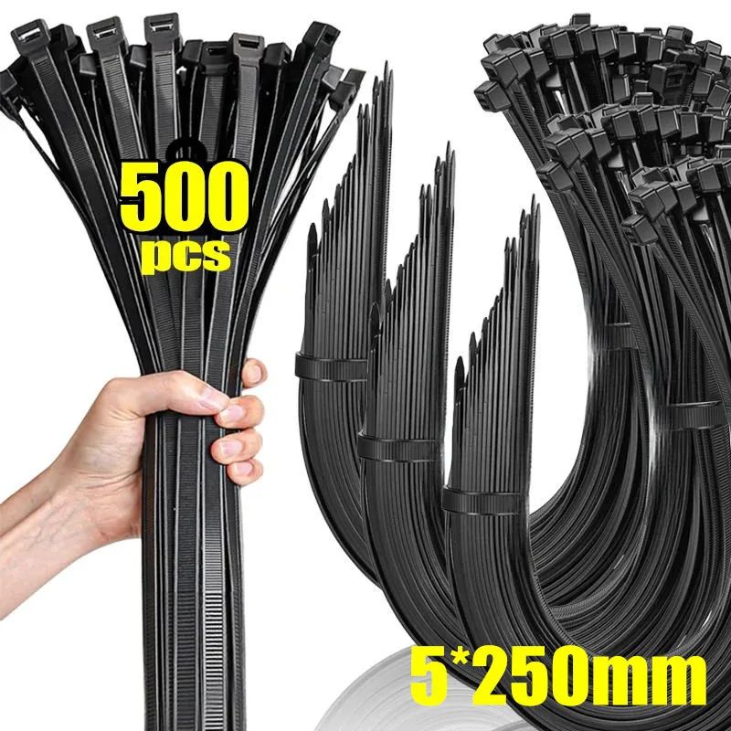 Wholesale Plastic Nylon Cable Ties 500100 Pcs SelfLocking Adjustable Wire Fastening Straps 0
