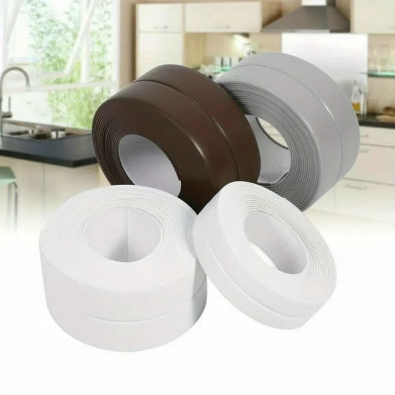 PVC Waterproof Sealing Tape 328 Ft 1050 Ft SelfAdhesive Bathroom Sink Shower And Bathtub Seal Str 4