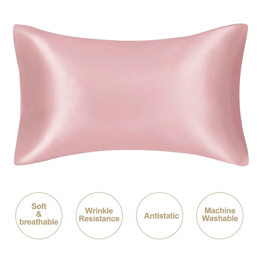JuwenSilk Mulberry Silk Pillowcase Standard Queen Natural Silky Satin Pillow Cover 7