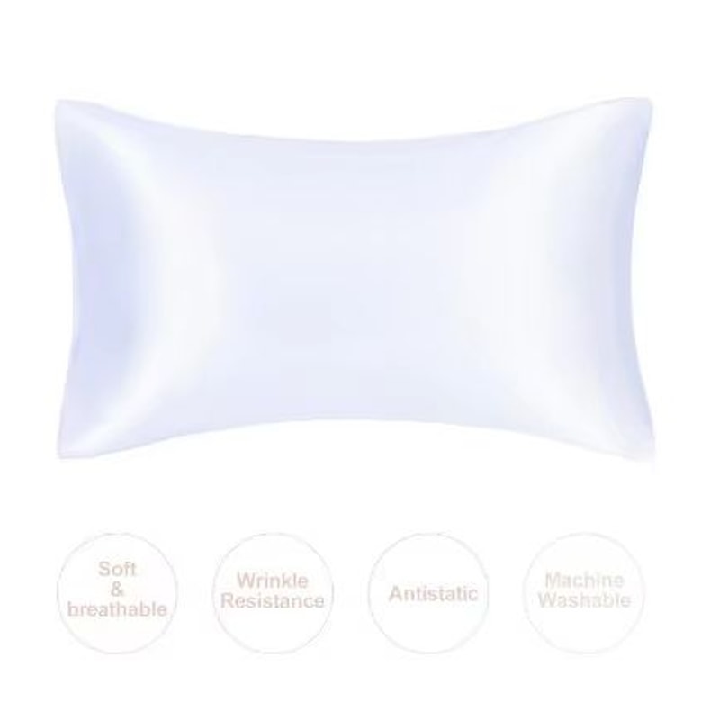 JuwenSilk Mulberry Silk Pillowcase Standard Queen Natural Silky Satin Pillow Cover 10