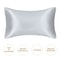 JuwenSilk Mulberry Silk Pillowcase Standard Queen Natural Silky Satin Pillow Cover 13