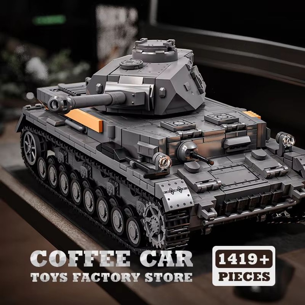 Germany Military Medium Tank IV MOC Bricks Building Blocks Model WW2 Panzer Toy For Adults And Kid 0