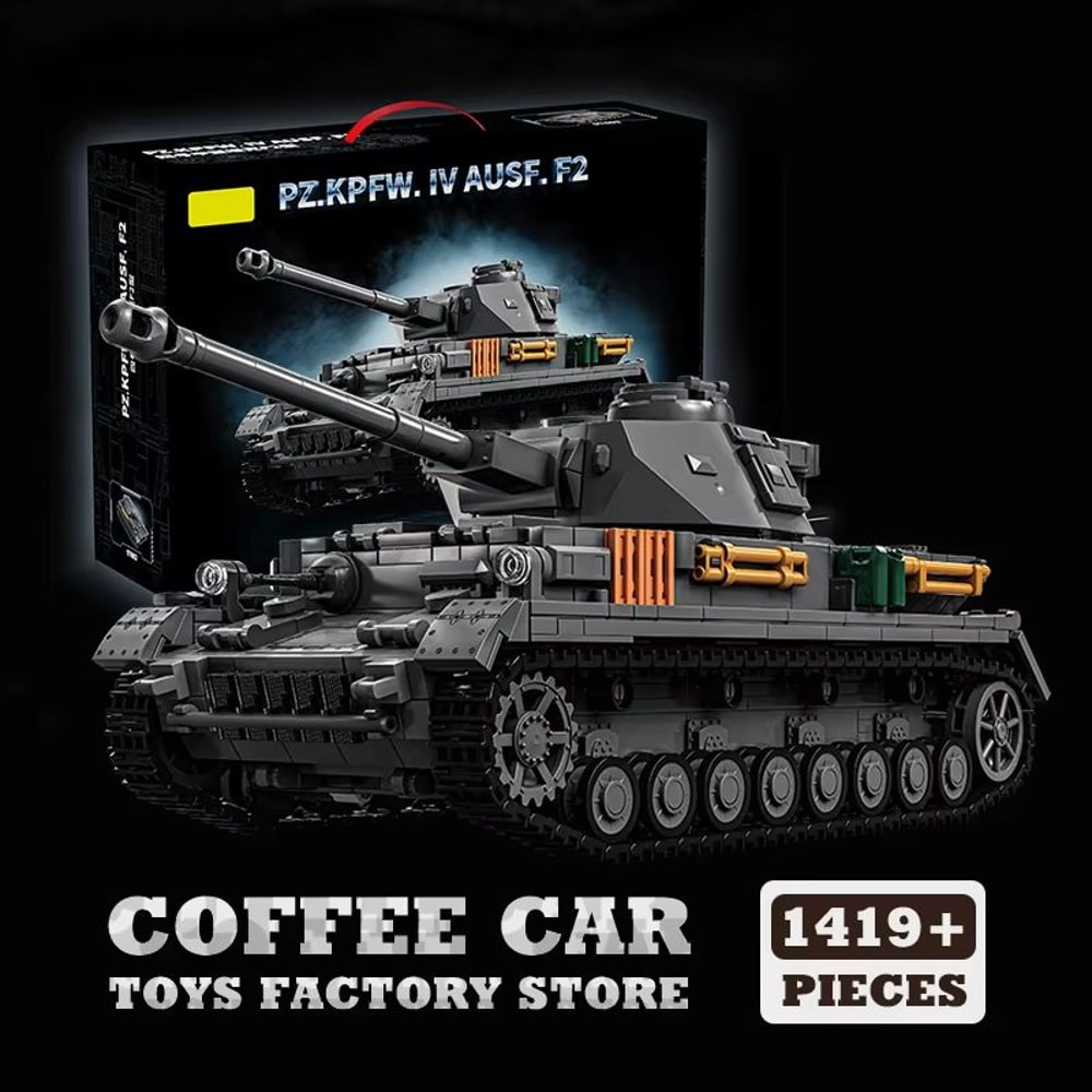 Germany Military Medium Tank IV MOC Bricks Building Blocks Model WW2 Panzer Toy For Adults And Kid 9
