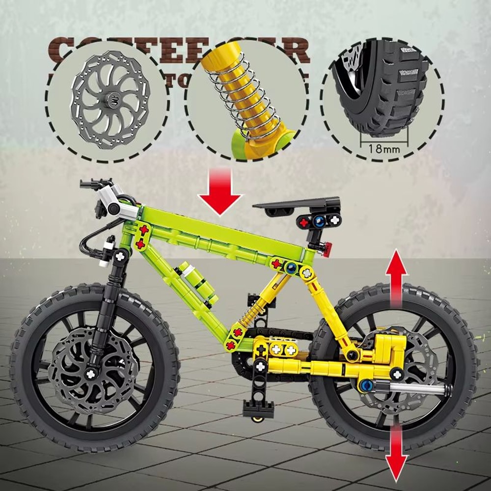 Technology Mountain Bike MOC Blocks Building Set OffRoad Bicycle 3D Bricks Toy For Kids And Adults 2