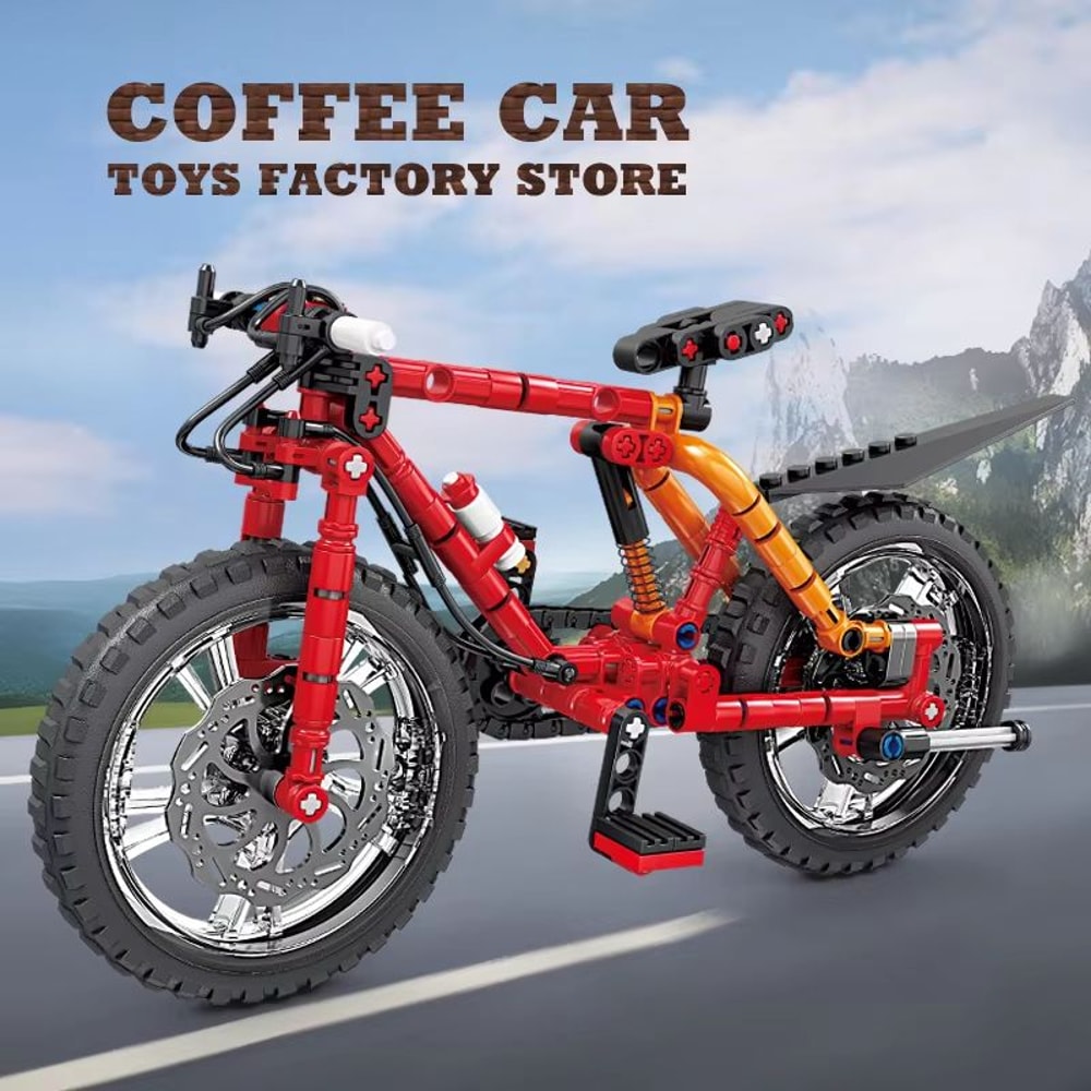 Technology Mountain Bike MOC Blocks Building Set OffRoad Bicycle 3D Bricks Toy For Kids And Adults 5
