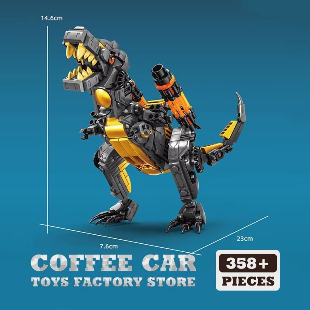 Creative TRex And Mech Dinosaur MOC Bricks Building Kit 3D Dinosaur Robot Block Model For Kids And 8