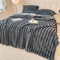 Multifunctional Thick Striped Blanket For Bed Cover Nap And Pet Use 3