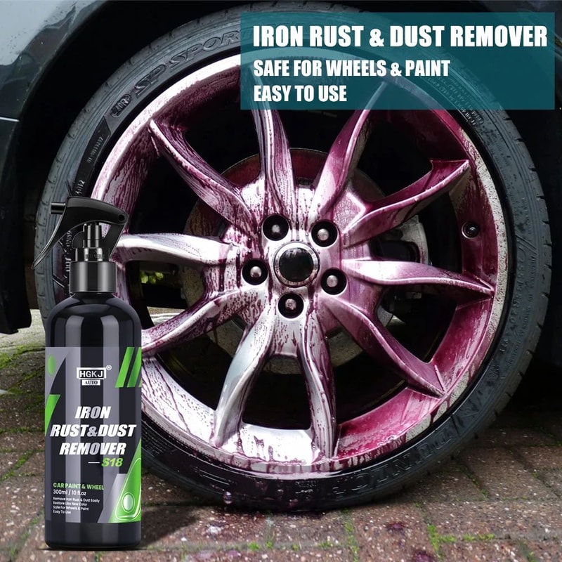 HGKJ Iron And Rust Remover Spray For Car Wheels And Paint 0