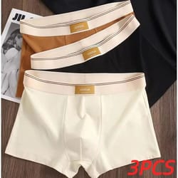 3 pack mens cotton boxer briefs breathable solid color comfort underwear
