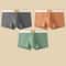 3 Pack Mens Cotton Boxer Briefs Breathable Solid Color Comfort Underwear 10