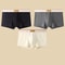 3 Pack Mens Cotton Boxer Briefs Breathable Solid Color Comfort Underwear 11