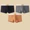 3 Pack Mens Cotton Boxer Briefs Breathable Solid Color Comfort Underwear 15