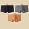 3 Pack Mens Cotton Boxer Briefs Breathable Solid Color Comfort Underwear 15