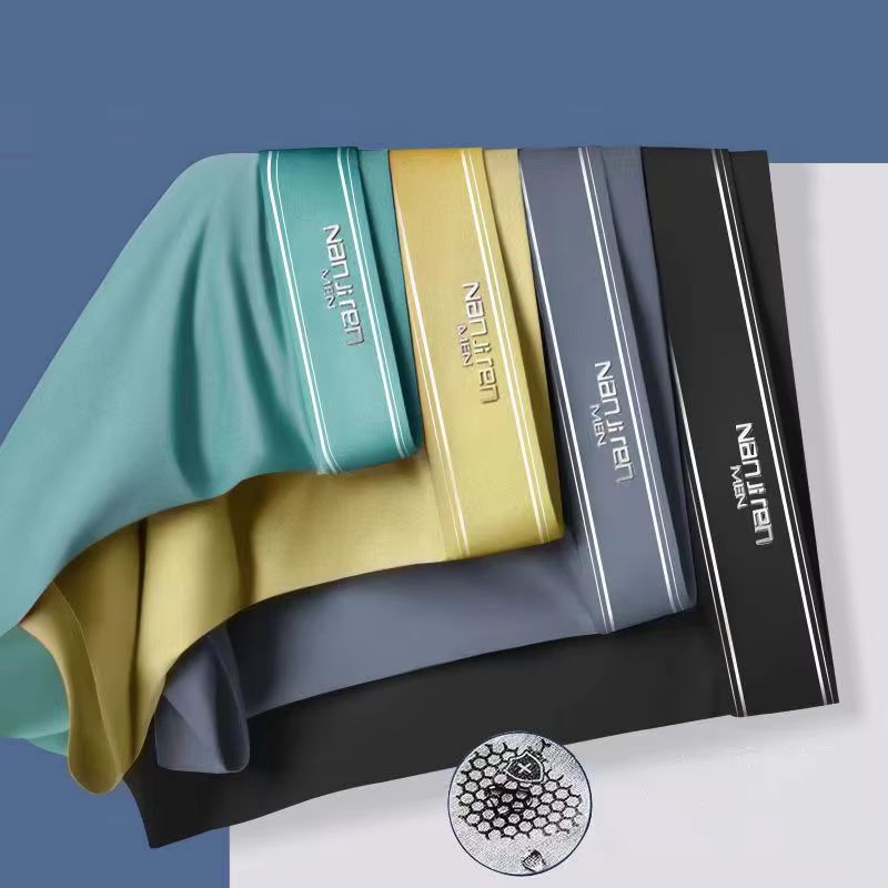 4 Pack Mens Ice Silk Breathable Boxer Shorts Cool Underwear 13