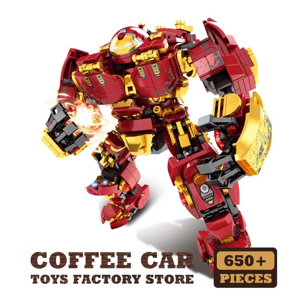 Superheroes Mecha DIY Robot Building Blocks Set 650 Pieces 6