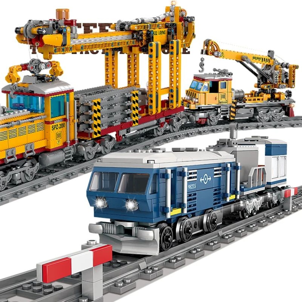 Technical City Power MOC Train Bricks Set With Railway Track And Locomotive 3
