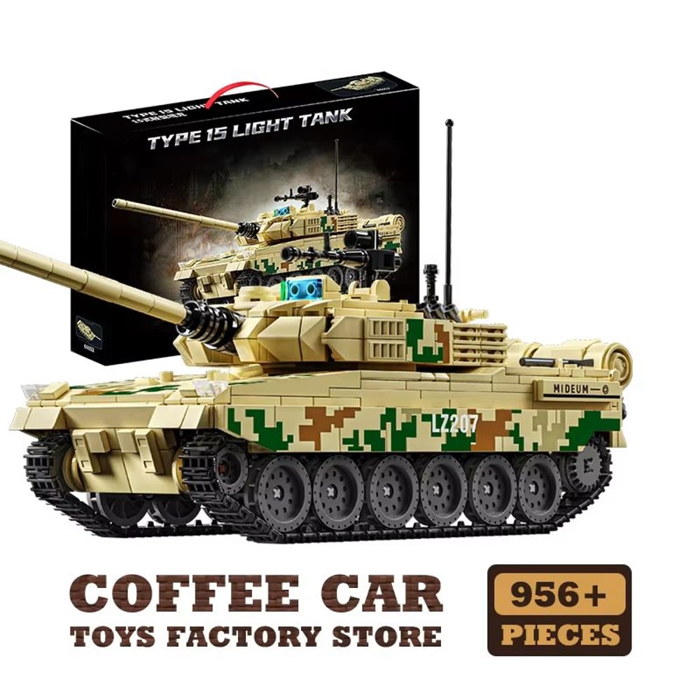 WW2 Military Classic Tank Building Blocks Set Army Armored Car Model Toy 9