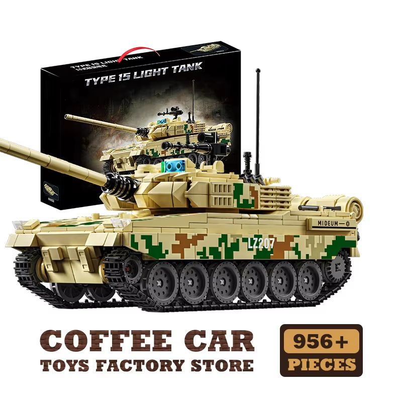 WW2 Military Classic Tank Building Blocks Set Army Armored Car Model Toy 9