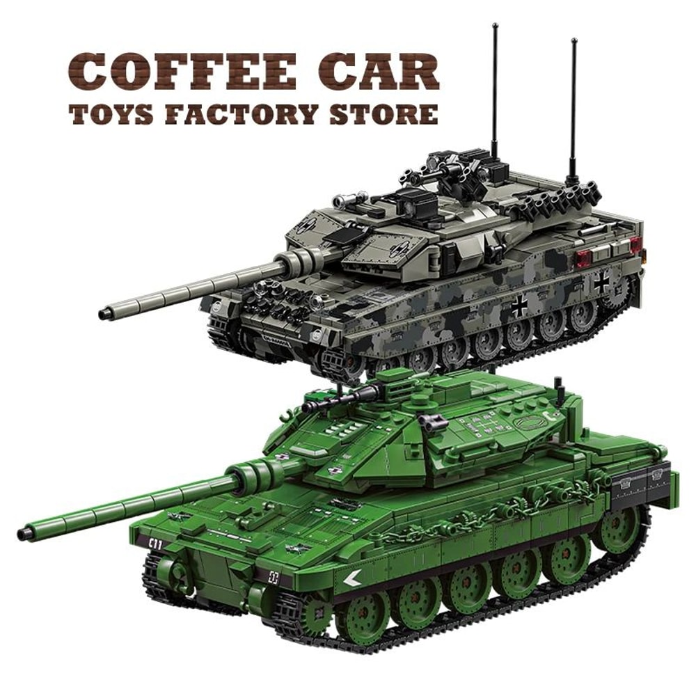 WW2 Military Classic Tank Building Blocks Set Army Armored Car Model Toy 4