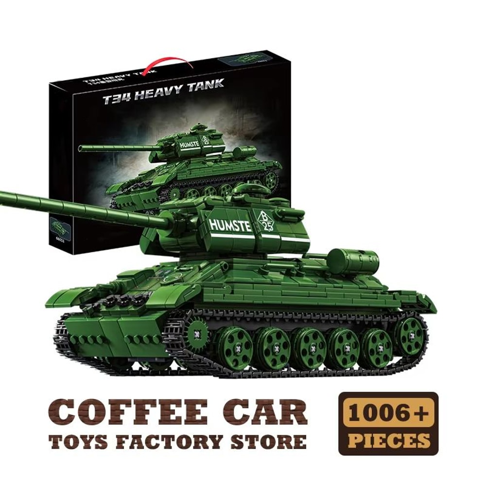 WW2 Military Classic Tank Building Blocks Set Army Armored Car Model Toy 7