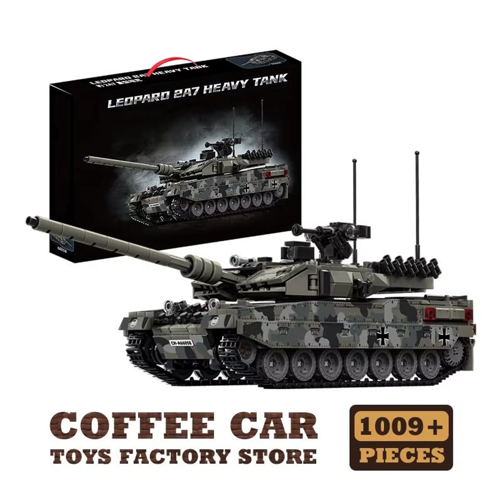 WW2 Military Classic Tank Building Blocks Set Army Armored Car Model Toy 8