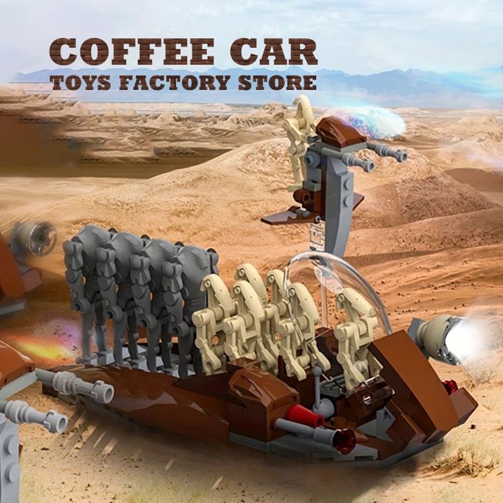 MOC Space War Transport Car And Star Robot Building Blocks Set 4