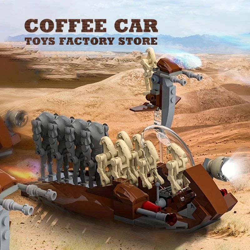 MOC Space War Transport Car And Star Robot Building Blocks Set 4