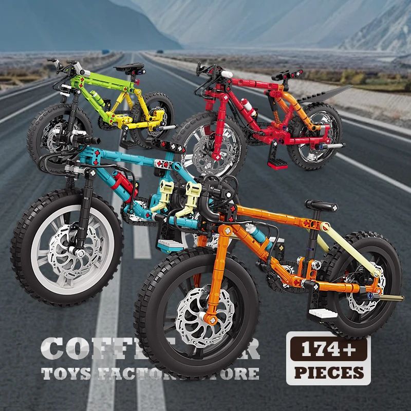 Mechanical Motion Mountain Bike Building Blocks Set STEM Model 0