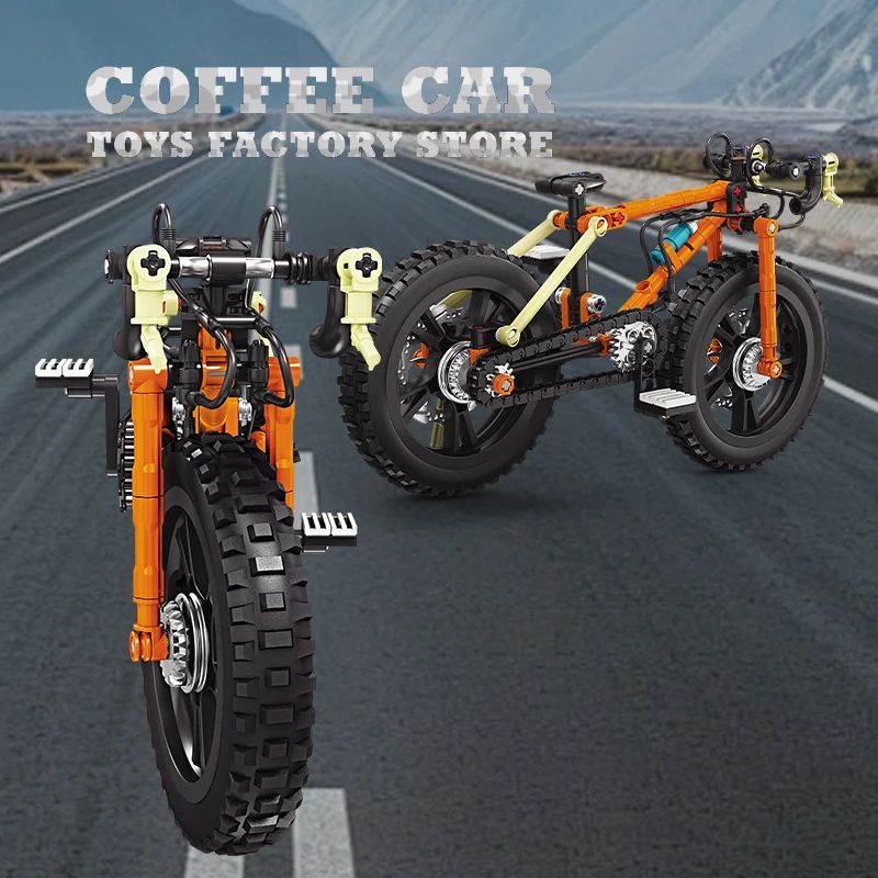Mechanical Motion Mountain Bike Building Blocks Set STEM Model 1