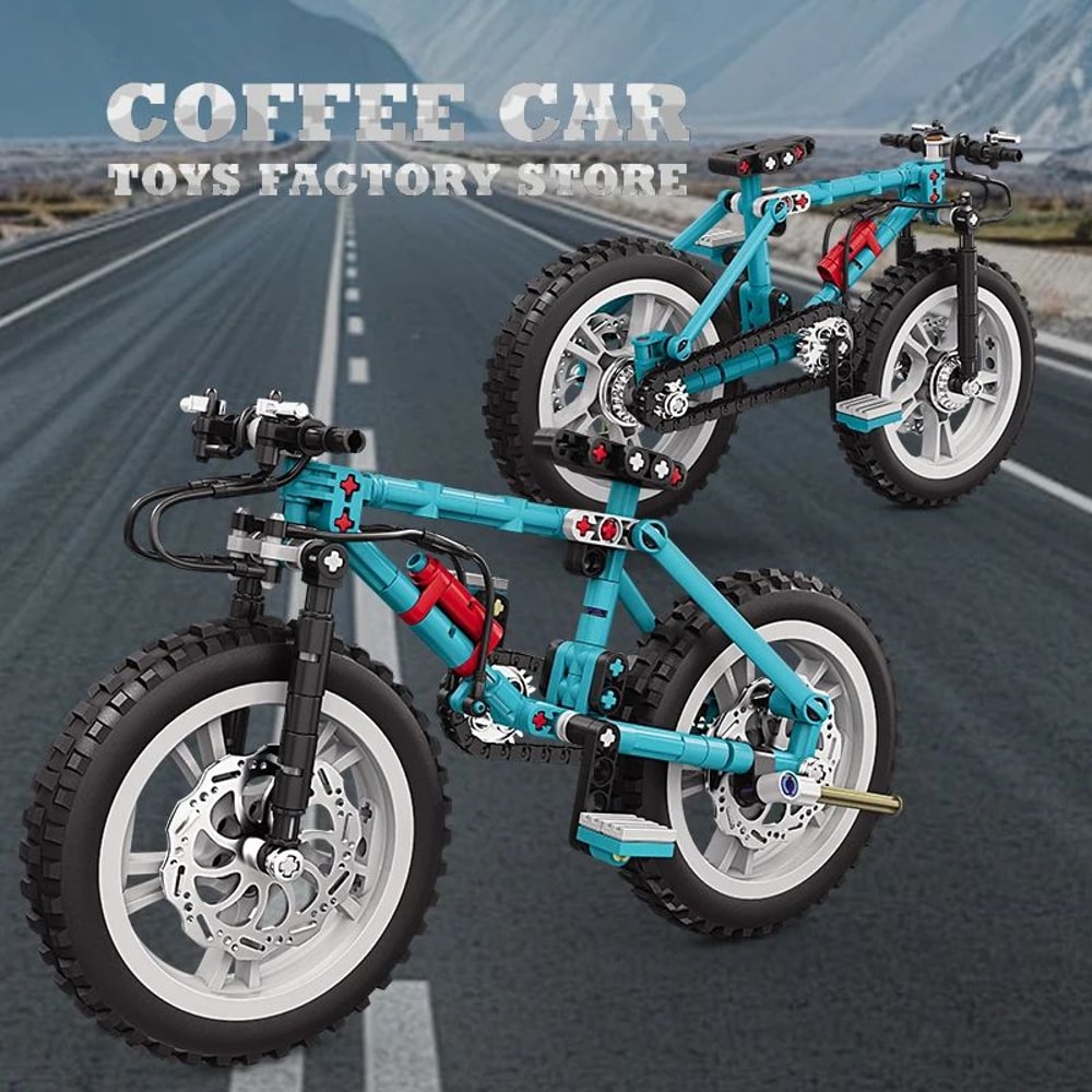Mechanical Motion Mountain Bike Building Blocks Set STEM Model 3