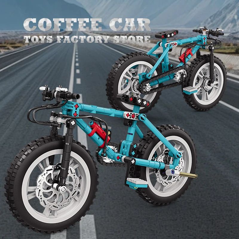 Mechanical Motion Mountain Bike Building Blocks Set STEM Model 3