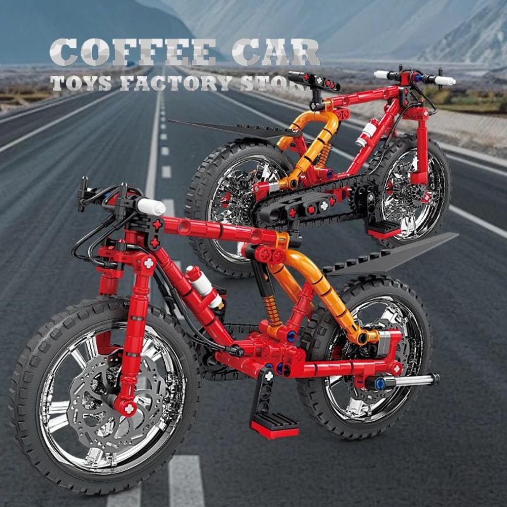 Mechanical Motion Mountain Bike Building Blocks Set STEM Model 4