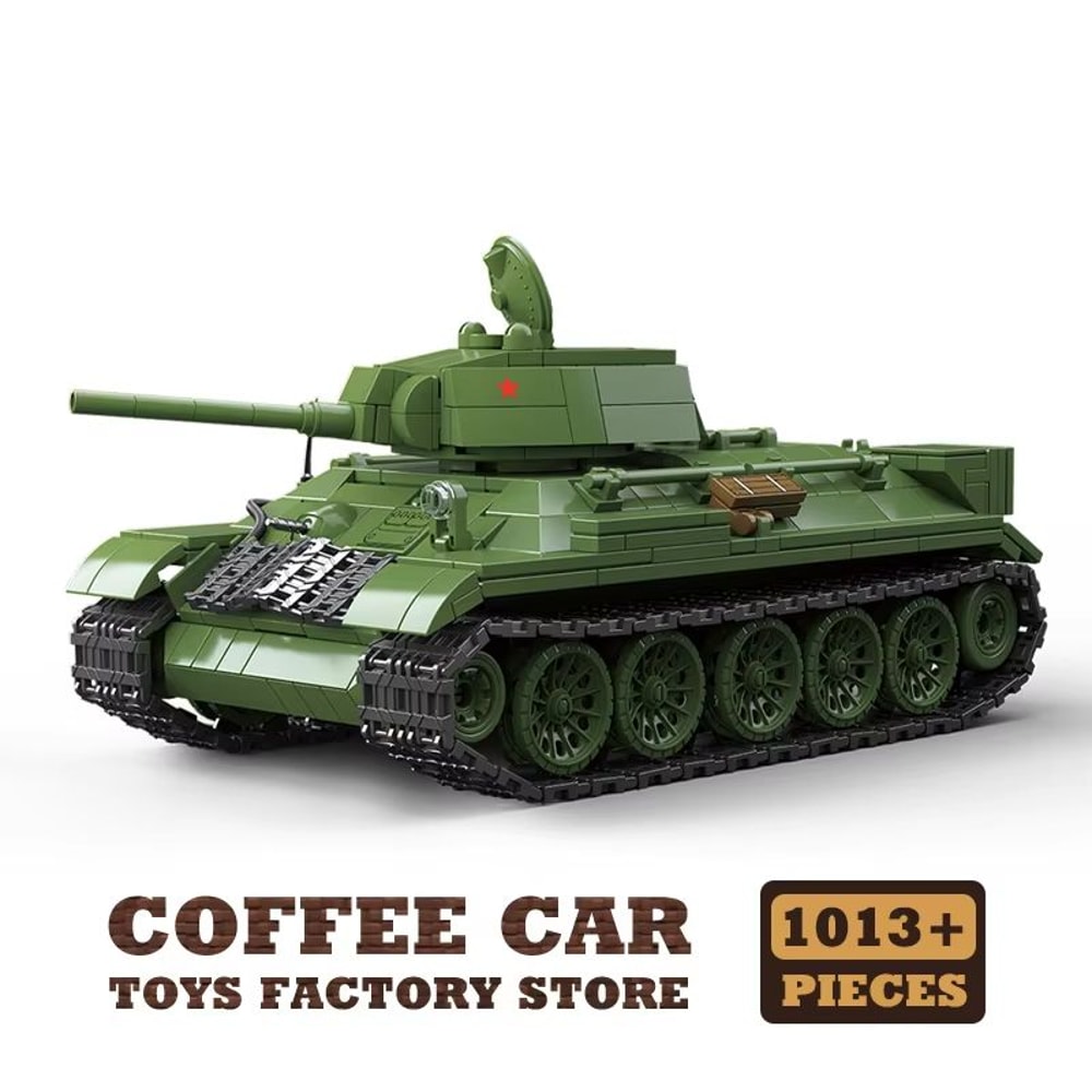 M4A3 Medium Tank Building Blocks Set WWII Military Model Toy 6