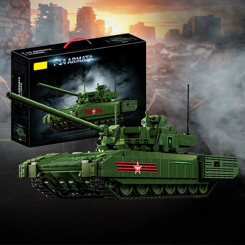 T14 Main Battle Tank Building Blocks Set Military Model Toy 3