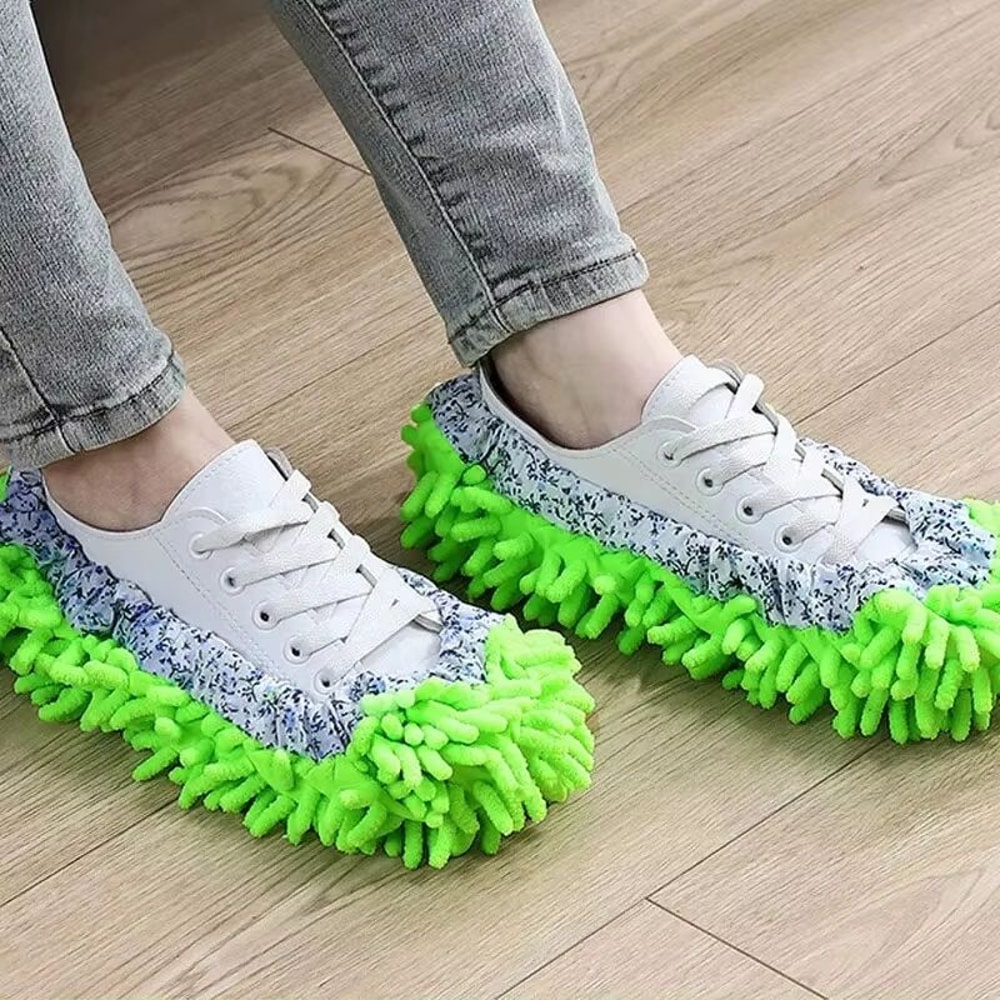 Chenille Mop Slippers 1 Pair Reusable Floor Cleaning Slippers Dust Pickup Shoe Covers 7