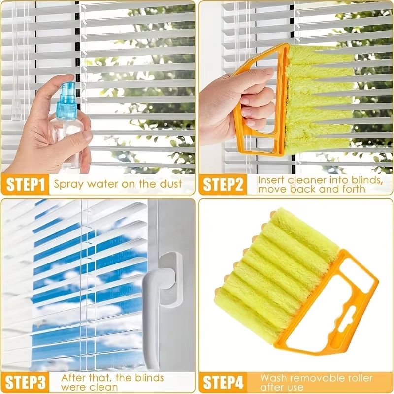 Portable Microfiber Window Cleaner For Dust And Blinds 2