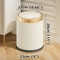 Modern White And Black DoubleLayer Trash Bin With PressTop Lid 2